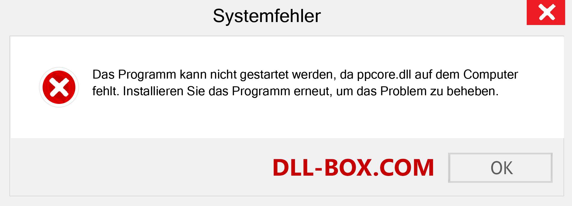 ppcore.dll-Datei fehlt?. Download für Windows 7, 8, 10 - Fix ppcore dll Missing Error unter Windows, Fotos, Bildern