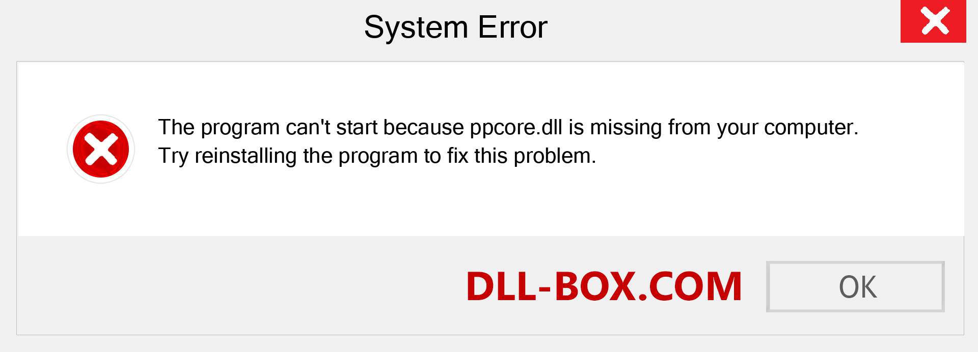  ppcore.dll file is missing?. Download for Windows 7, 8, 10 - Fix  ppcore dll Missing Error on Windows, photos, images
